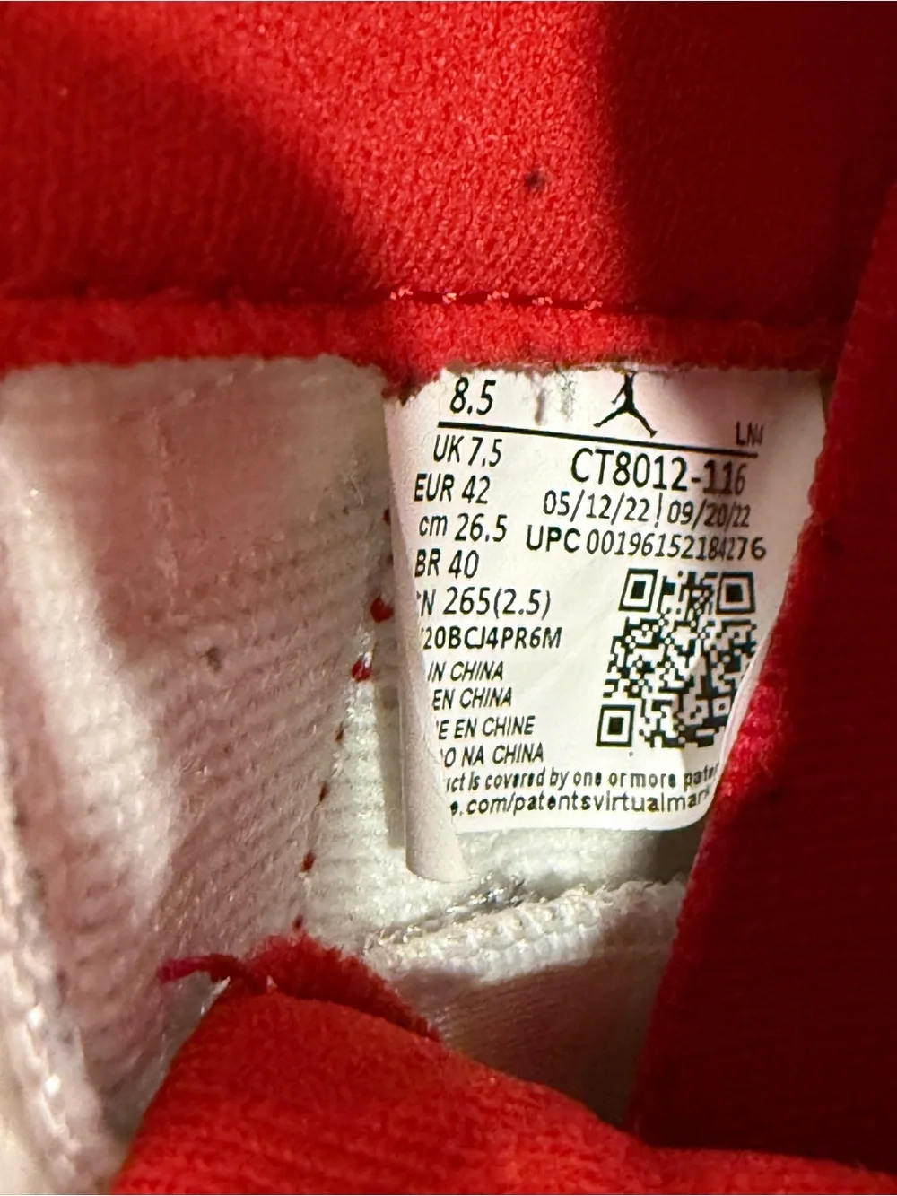 NIKE Men’s Air Jordan Retro 11 White/Red “Cherry”🍒 Patent Leather Sneaker